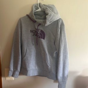 The North Face hoodie Large Womens gray purple sweatshirt